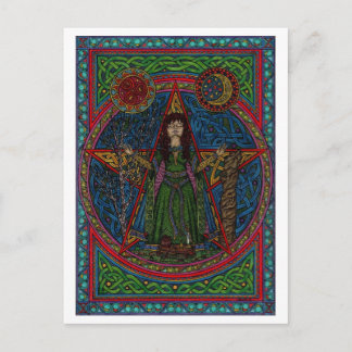 hedgewitch pentagram 001 spellcraft vykort