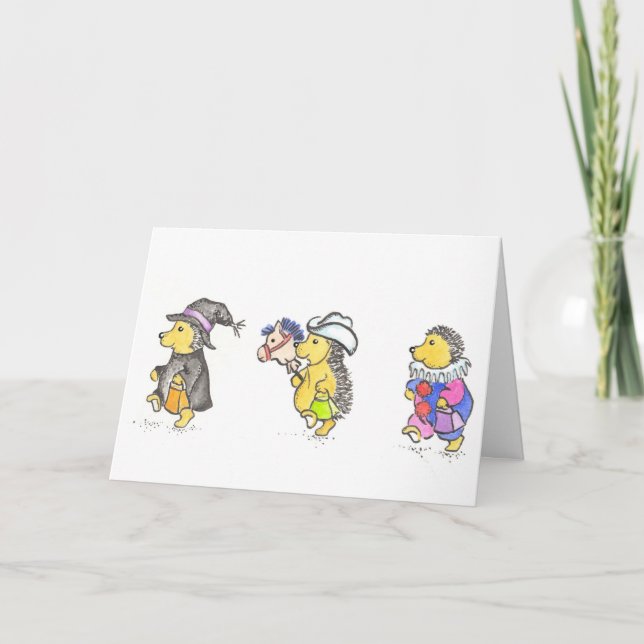 Hedgie Halloween-kort Kort (Framsida)