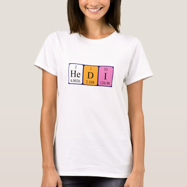 Hedi periodisk skjorta bord namn t shirt (Framsida)