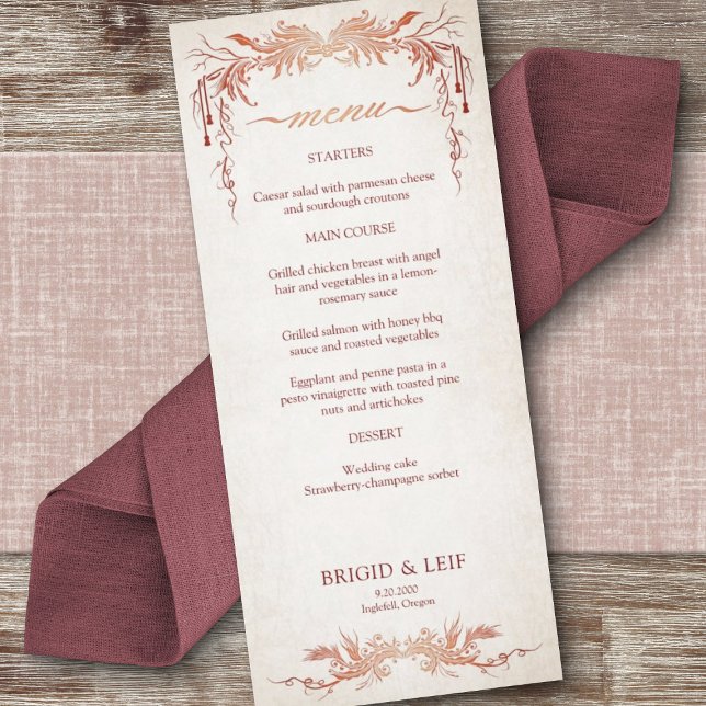 Hednisk Handfasting Bröllopsmeny (Skapare uppladdad)