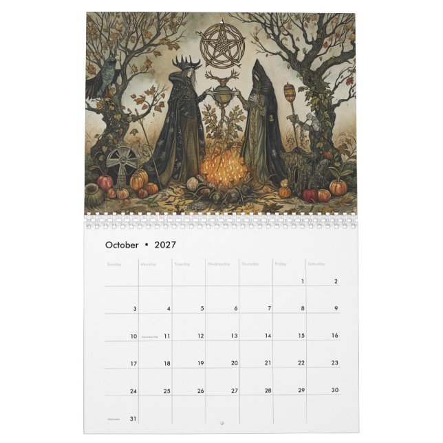 Hednisk stil kalender (Oct 2027)