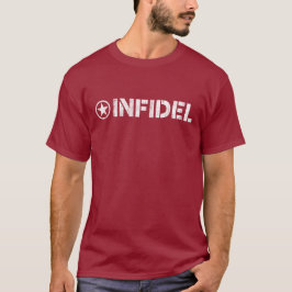 Hednisk T-skjorta - den red ut looken stencilerar T-shirt