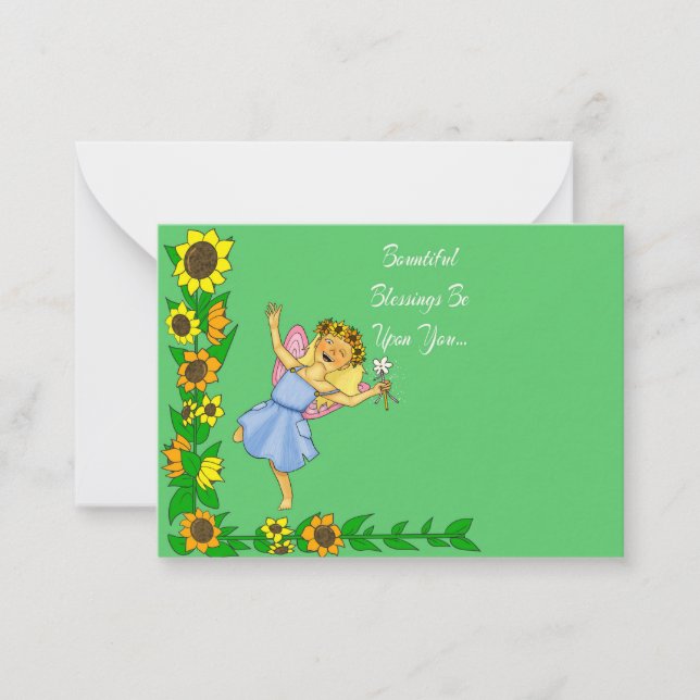 Hedniska sommarhälsningar anteckningskort (Framsida)