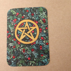 Hedniskt jul-pentagram inbjudningar