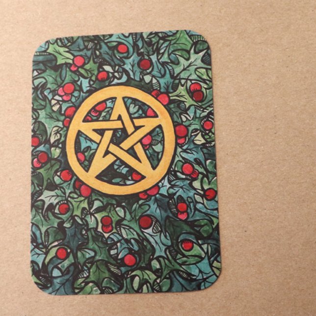 Hedniskt jul-pentagram inbjudningar (Skapare uppladdad)