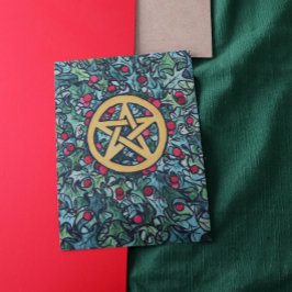 Hedniskt Jul-Pentagram Kort