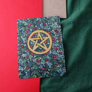 Hedniskt Jul Pentagram Kort
