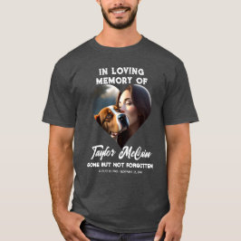 Hedra deras minne: Anpassad hjärta Foto Minnesmärk T Shirt