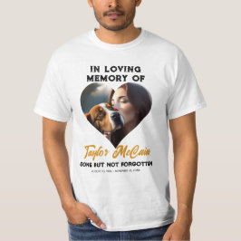 Hedra deras minne: Anpassad hjärta Foto Minnesmärk T Shirt