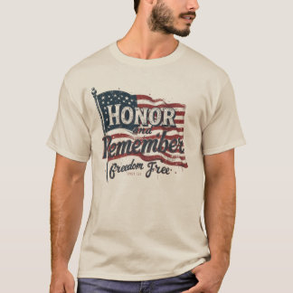 🇺 hedra och minnas - fet minnesdag t shirt