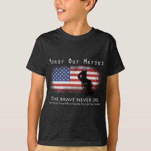 Hedra våra hjältar på minnesdagen t shirt