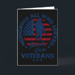 Hedrar alla som har tjänstgjort Tack Veteranernas  Kort<br><div class="desc">Hedrar alla som har tjänstgjort Tack Veteranernas dag Amerikansk flagga</div>