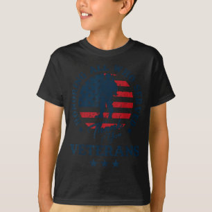Hedrar alla som har tjänstgjort Tack Veteranernas T Shirt