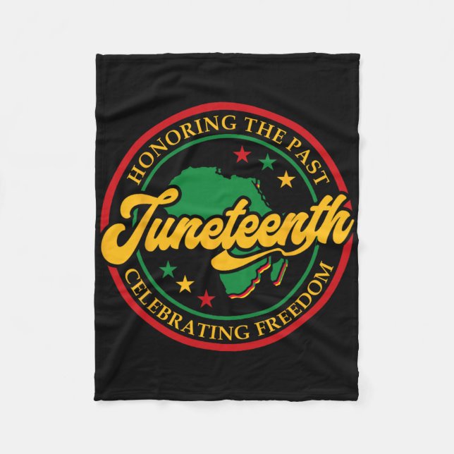 Hedrar Det Förflutna Firar Frihet Junteenth 18 Fleecefilt (Framsidan)