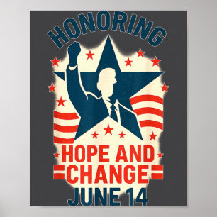 Hedrar hopp och förändring_obama-dagen saknas fort poster