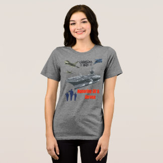 Hedrar mäktig militär grå t shirt