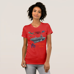 Hedrar mäktig militär röda t shirt
