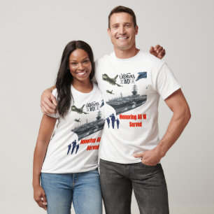 Hedrar mäktig militär vit t shirt