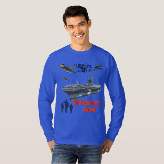 Hedrar mäktig militärblå t shirt