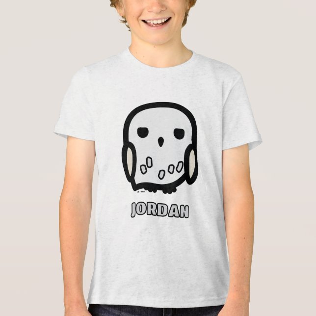Hedwig Cartoon Character Art T Shirt (Framsida)
