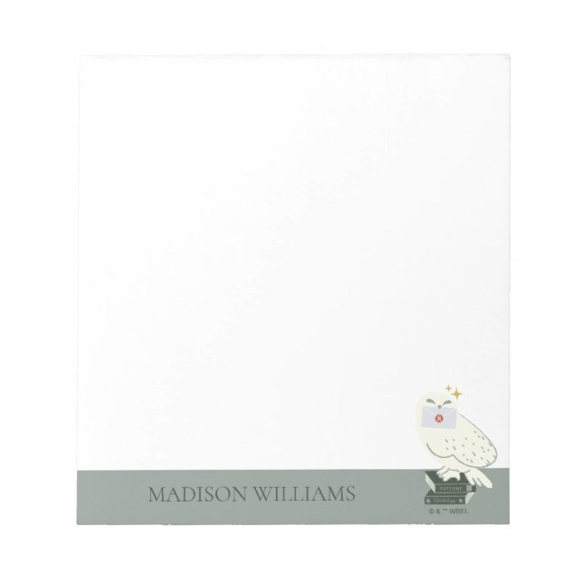 Hedwig Med Brev Nyckfull Teckning Anteckningsblock (Framsida)