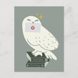 Hedwig Med Brev Nyckfull Teckning Vykort