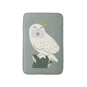 Hedwig med brev Whimsical Teckning Badrumsmatta