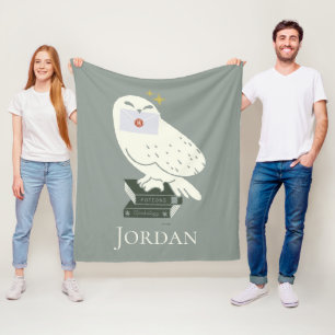 Hedwig med brev Whimsical Teckning Fleecefilt
