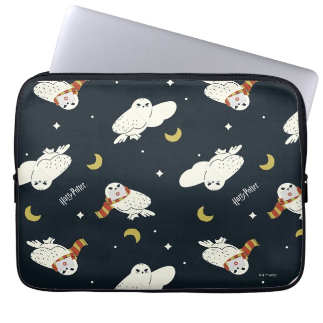 Hedwig Natt Månljus Mönster Laptop Fodral (Framsidan)