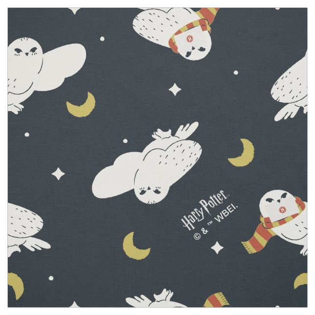 Hedwig Nighttime Moonlight Pattern Tyg (Provkarta)