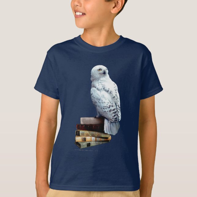 Hedwig på böcker t-shirt (Framsida)