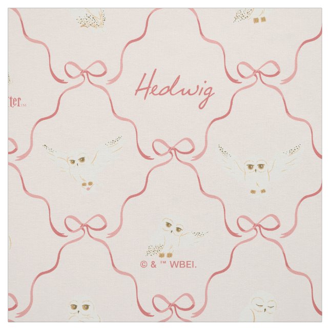 Hedwig Pink Ribbon Pattern Tyg (Provkarta)