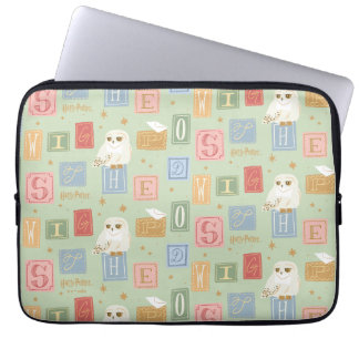 Hedwig Post Bokstavsblocksmönster Laptop Fodral
