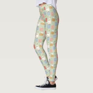 Hedwig Post Bokstavsblocksmönster Leggings