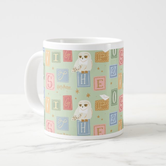 Hedwig Post Letter Block Pattern Jumbo Mugg (Framsida vänster)