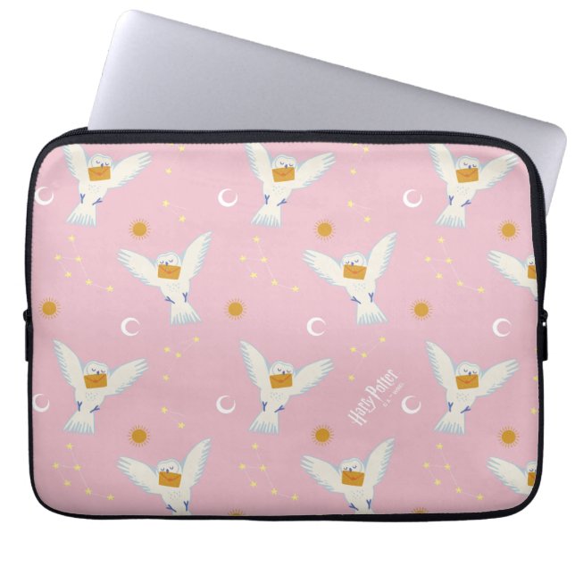 Hedwig Rosa Solståndsmönster Laptop Fodral (Framsidan)