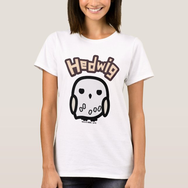 Hedwig Tecknad Karaktärs Konst Tee Shirt (Framsida)