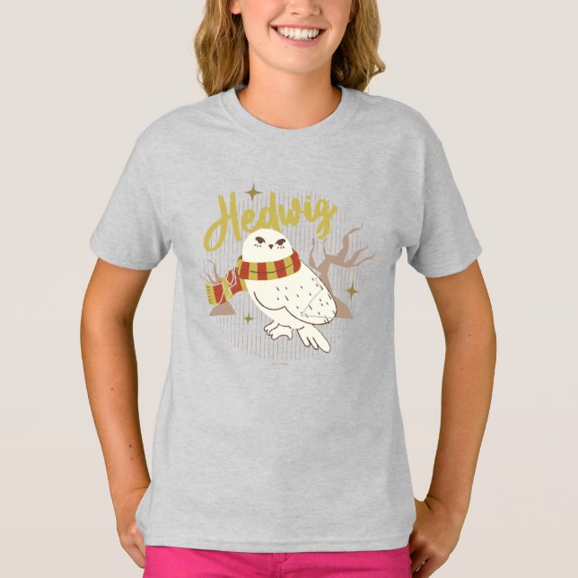 Hedwig Whimsical Forest Drawing T Shirt (Framsida)