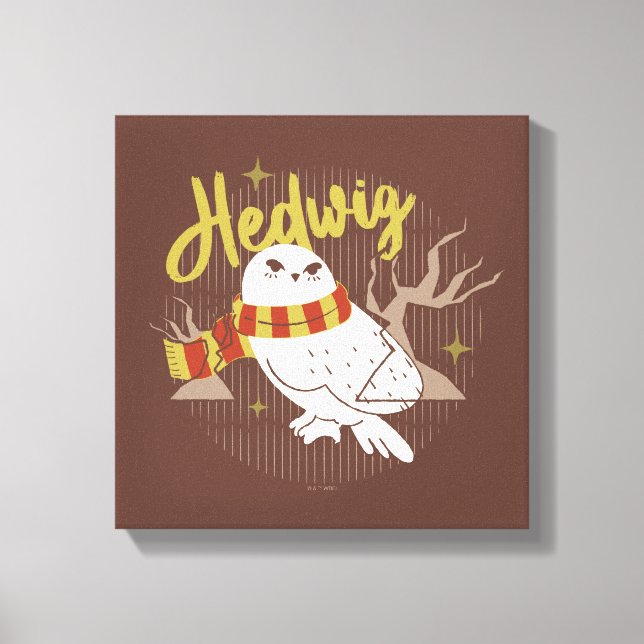 Hedwig Whimsical Skogsteckning Canvastryck (Framsida)