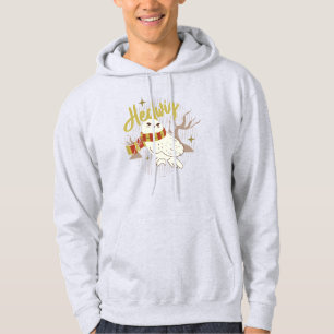 Hedwig Whimsical Skogsteckning Hoodie