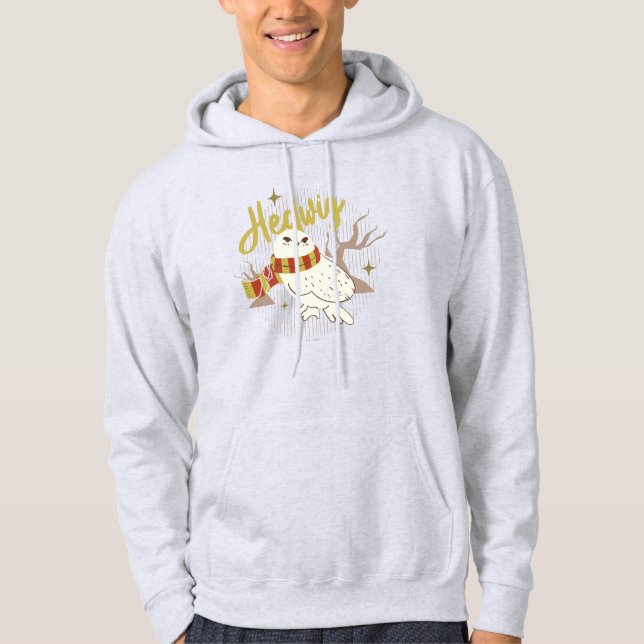 Hedwig Whimsical Skogsteckning Hoodie (Framsida)