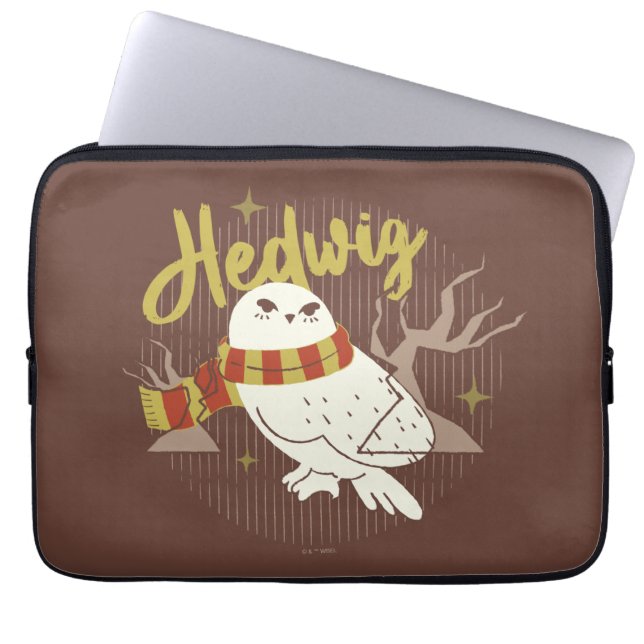 Hedwig Whimsical Skogsteckning Laptop Fodral (Framsidan)