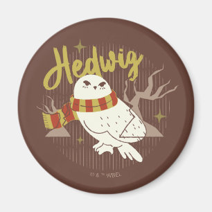 Hedwig Whimsical Skogsteckning Magnet