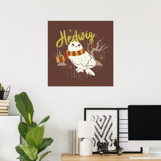 Hedwig Whimsical Skogsteckning Poster