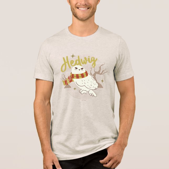Hedwig Whimsical Skogsteckning T Shirt (Framsida)