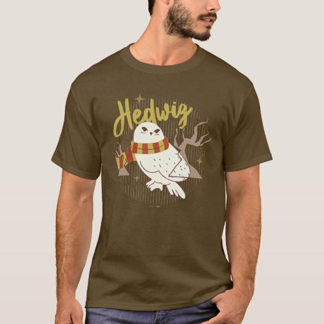 Hedwig Whimsical Skogsteckning T Shirt (Framsida)