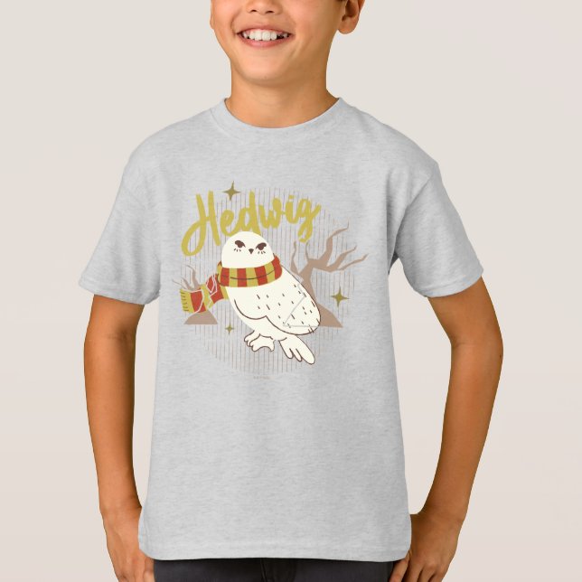 Hedwig Whimsical Skogsteckning T Shirt (Framsida)