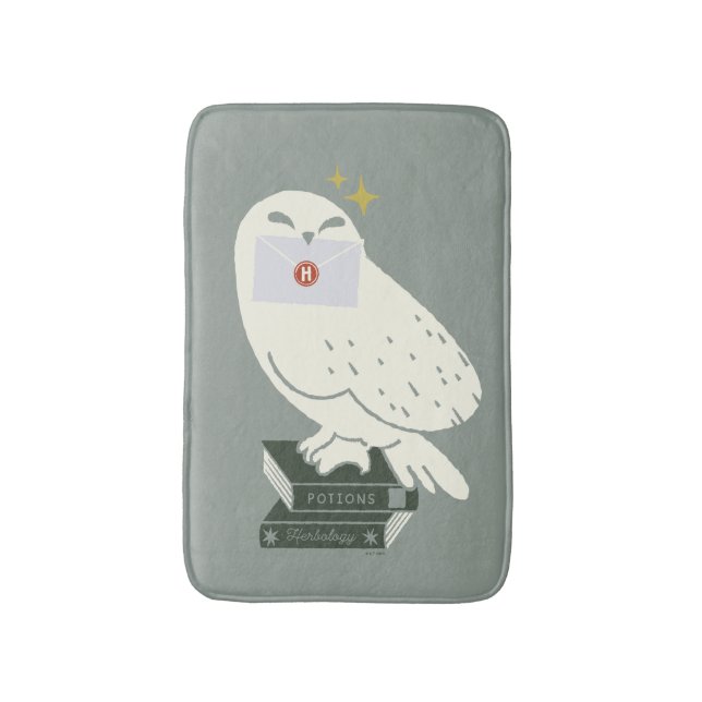 Hedwig With Letter Whimsical Drawing Badrumsmatta (Framsidan (Vertikal))