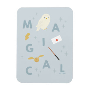 Hedwigh "Magic" Typography Graphic Magnet