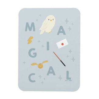 Hedwigh "Magic" Typography Graphic Magnet